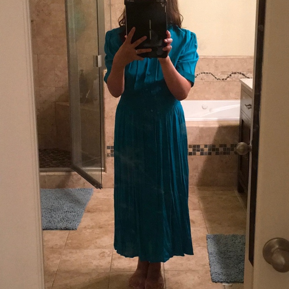 Karin Stevens Vintage Turquoise Dress